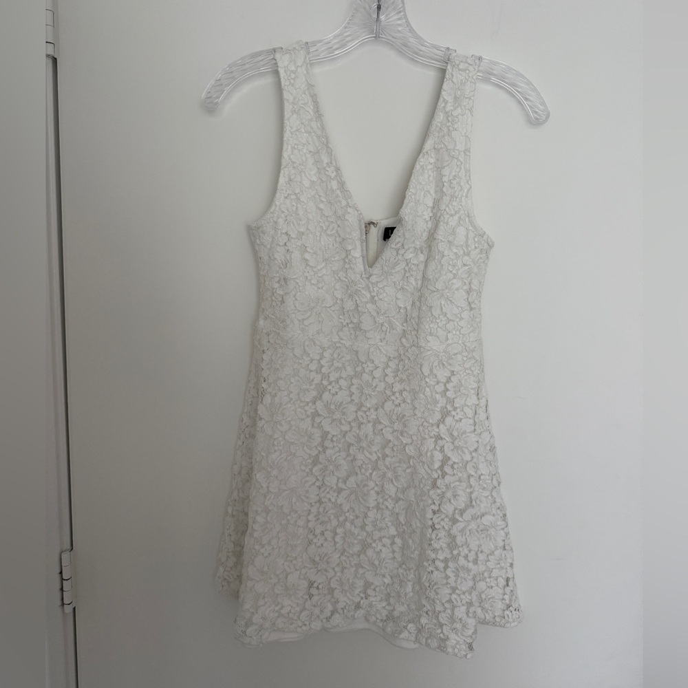 Lulu's White Lace Skater Dress